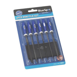 6 Piece Mini File Set With Pouch - Bluespot Tools Bs22652 -  file set mini pouch 6 piece bluespot tools bs22652