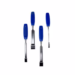 4 Piece Plastic Handle Wood Chisel Set In Box - 6 19 25mm 12 Tools Bluespot - wood chisel set 4 6 19 25mm 12 tools bluespot ...