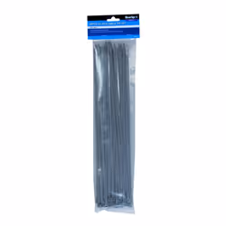 Bluespot 50 Pce 4.8mm X 370mm Silver Cable Ties - blue spot cable ties 40061 370 x 48mm silver 50 pieces