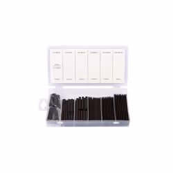 Heat Shrink Tubing Sleeving Black Assorted 127pc Electrical Insulation Wire Wrap