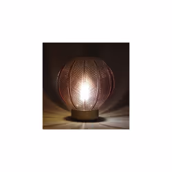 Lighting - Orb Medium Dark Red Battery Operated Lamp, Glass Table Lamp, Table Lamps for Living Room and Home Decor, Decorativ ...