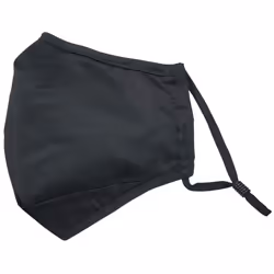 Plain Blk Face Masks - Pack of Two - Breathable Cotton - Fitted Filter Option - Adjustable Ear Loops - Durable - Reusable - Metal Nose Piece to Hug