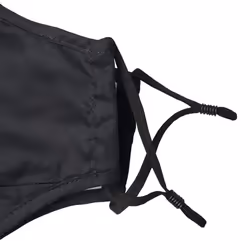 Plain Blk Face Masks - Pack of Two - Breathable Cotton - Fitted Filter Option - Adjustable Ear Loops - Durable - Reusable - Metal Nose Piece to Hug