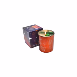 Celestial Scented Candle with Malachite Gemstones. A Stunning Metallic Pink Candle with Green Crystals. The Ideal Scented Can ...