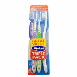 Wisdom Regular Plus Medium Toothbrushes - Triple pack
