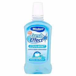 Wisdom Fresh Effect Coolmint Antibacterial Mouthwash, 500ml
