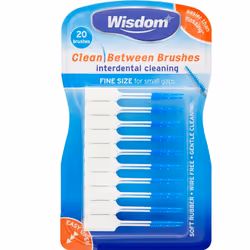 Wisdom Clean Between Interdental Brush Fine Blue - Pack Of 20 Brushes