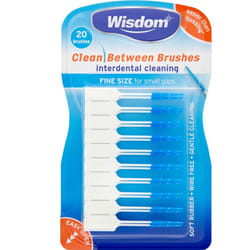Wisdom Clean Between Interdental Brush Fine Blue - Pack Of 20 Brushes