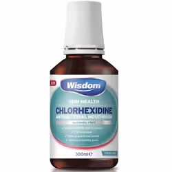Wisdom 0.2% Chlorhexidine Mint Antibacterial Mouthwash - 300ml