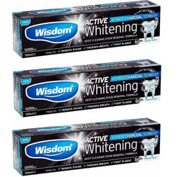 X3 Wisdom Active Charcoal Whitening Fresh Mint Fluoride Toothpaste