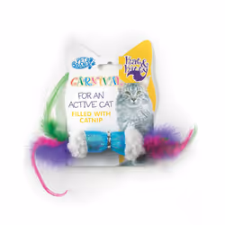 Cat Toy Carnival Crinkle Toy w/ Catnip & Feathers