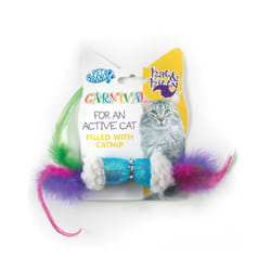 Cat Toy Carnival Crinkle Toy w/ Catnip & Feathers