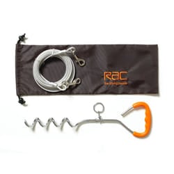 RAC Tie Out Stake & Cable Travel Kit for Dogs - 15FT