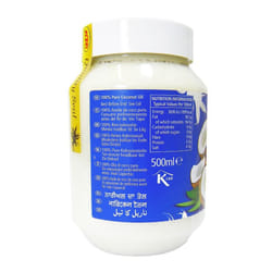 KTC 100% Pure Coconut Multipurpose Oil 500ml Jar x 6 Qty (pack of 6) - Used f...