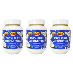 KTC 100% Pure Coconut Multipurpose Oil 500ml Jar x 3 Qty (pack of 3) - Used f...
