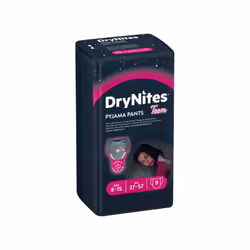 Huggies Dry Nites, Girl, Pant diaper, 27 kg, 57 kg, Multicolour, Velcro