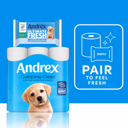 Andrex Toilet Roll Classic White Fragrance-Free 2 Ply Toilet Paper 4 Rolls