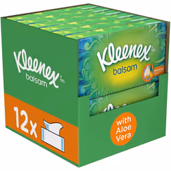 Kleenex Balsam Aloe Vera 80 Facial Tissue Box 2Ply - Pack of 12