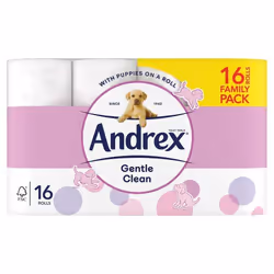 Andrex Gentle Clean Toilet Rolls White (Pack 16) 1102122