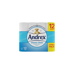 Andrex Classic Clean Toilet Tissue, 12 Rolls