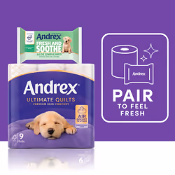Andrex Toilet Rolls x36 Supreme Quilts Fragrance-Free 3 Ply Toilet Paper
