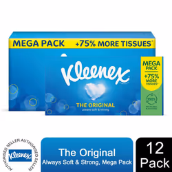 Kleenex Facial Tissues Strong & Soft Mega, 12 Pack - Original