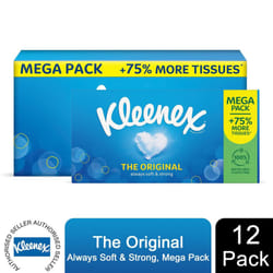 Kleenex Facial Tissues Strong & Soft Mega, 12 Pack - Original