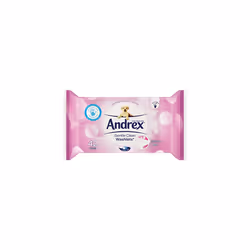 Andrex Washlets Flushable Toilet Tissue Wipes, Gentle Clean - Pack of 12 (Total 504 Wipes)