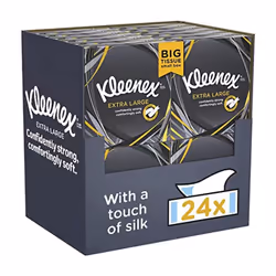 Kleenex Extra Large Compact Facial Tissues - 24 Boxes, 44 Tissues Per Box