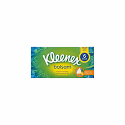 Kleenex Balsam Facial Tissues, Pack of 6 Tissue Boxes (Protective Balm for Cold and Flu Symptons)