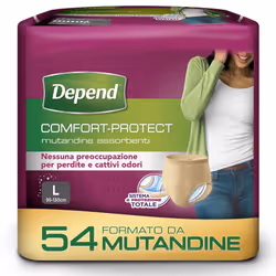 Depend Comfort Protect Incontinence Pants for Women, Large - 54 Pants