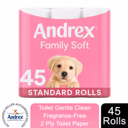 45pk Andrex Gentle Clean Toilet Tissue