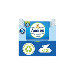 Andrex Classic Clean Washlets - Toilet Tissue Wet Wipes with Micellar Water - Flushable Washlets for a Shower Fresh Clean - Biodegradable and