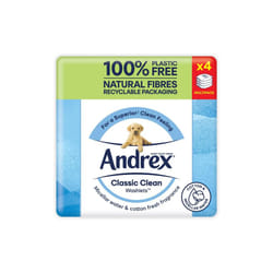 Classic Clean Washlets Moist Toilet Tissue Quad, 4 x 36 Wipes