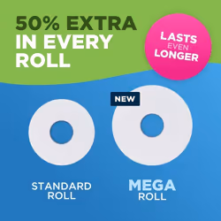 Andrex Classic Clean Mega Toilet Roll 12 Mega XL Rolls
