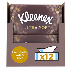 24x Kleenex Facial Tissues Ultra Soft Mega Pack Luxury & Silky Tissues