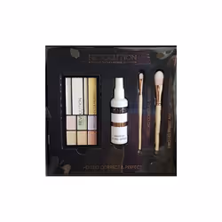 Revolution Correct & Perfect Gift Set Fixing Spray, Colour Corrector, Brushes