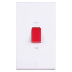Deta S1301 Double Pole Switch 2 Gang 45 Amp (No Neon)