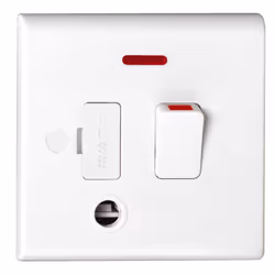 Deta Switched Spur Connection Unit with Neon & Flex Outlet - 13 Amp