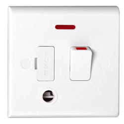 Deta Switched Spur Connection Unit with Neon & Flex Outlet - 13 Amp
