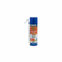 EVERBUILD FIX & FILL EXPANDING FOAM, LARGE, 500ml, QUICK SETTING (BLUE LID ON AEROSOL CAN)