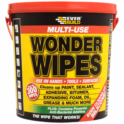 EVERBUILD GIANT TUB OF WONDER WIPES, TRADE TUB, 300 WIPES