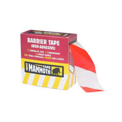Everbuild Barrier Tape Red / White 72mm x 500m EVB2BARRD500