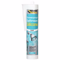 Everbuild Showerproof Bathroom 280ml Clear Home General Purpose Silicone Sealant