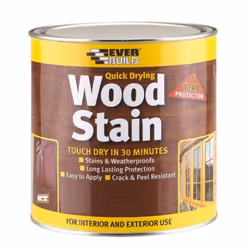 Everbuild Wood Stain, Satin, Walnut - 750ml