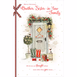 Brother & Sister-In-Law Traditional Foiled Christmas Greeting Card Xmas Cards