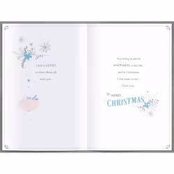 Beautiful Lady In My Life Traditional Embellished Christmas Card Xmas Cards