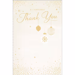 A Christmas Thank You Traditional Christmas Greeting Card Special Xmas Cards