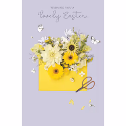 Floral Display With Love At Easter Greeting Card Easter Greetings Cards