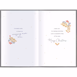 Mum From Your Son Traditional Foiled Christmas Greeting Card Special Xmas Cards